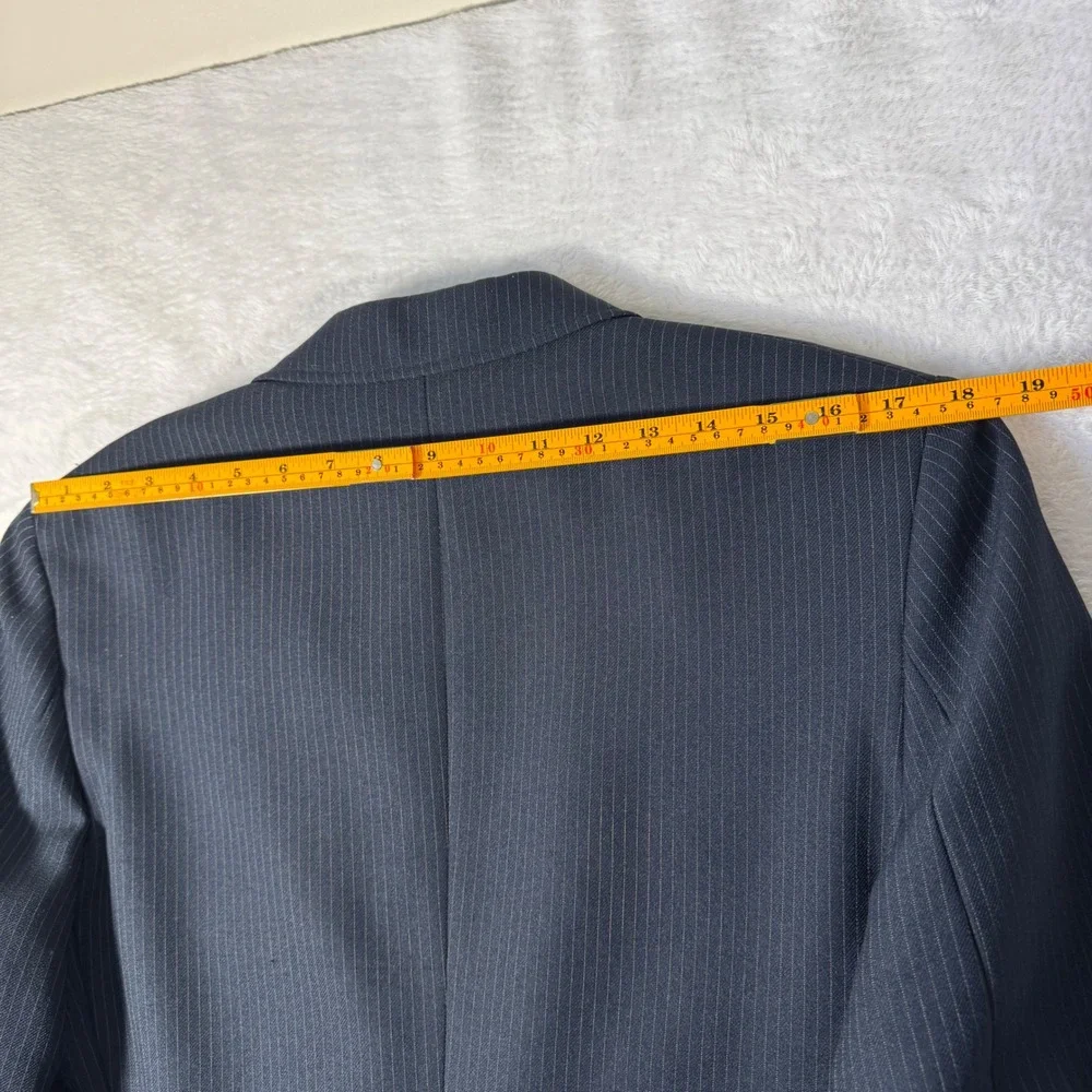 Levi's Action Suits Blazer Mens 40‎ Navy Blue Excellent Pinstripe Two-Button